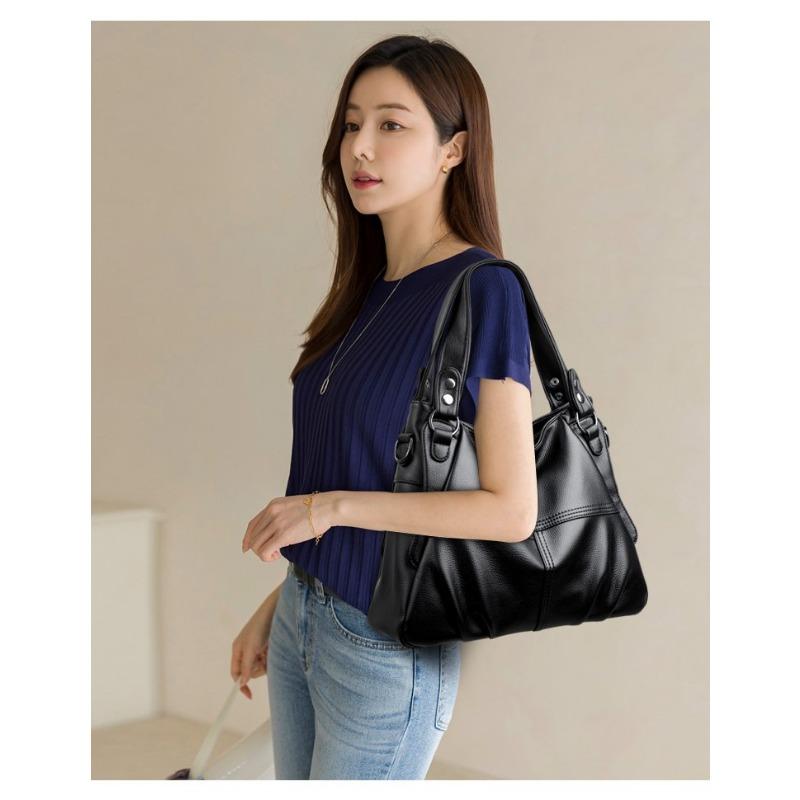 Роскошные женские сумки из мягкой кожи, новая повседневная большая сумка, дизайнерская женская сумка через плечо с большим плечом, женская лоскутная сумка