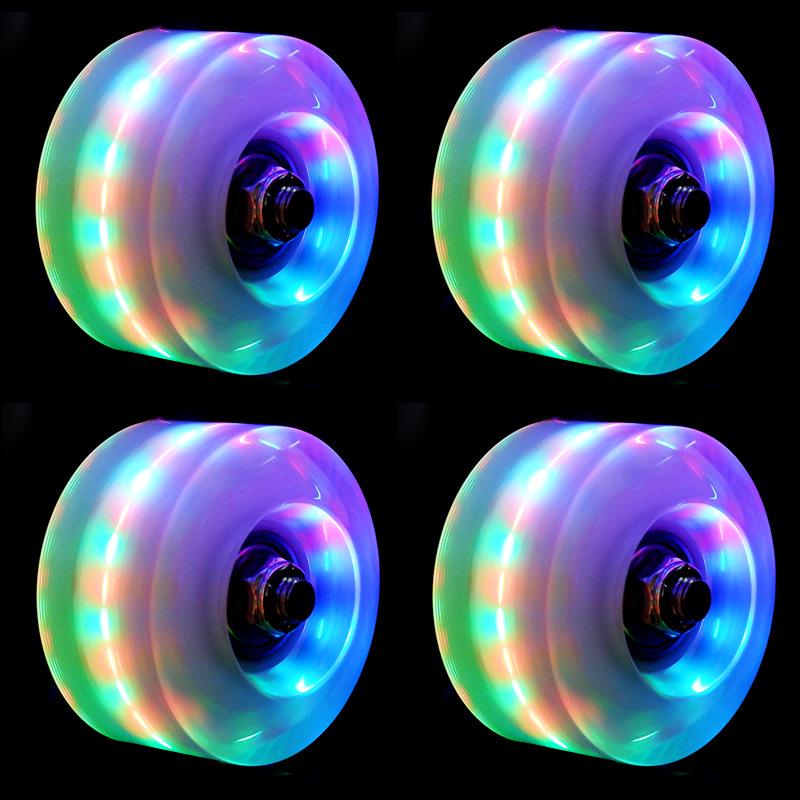 Luminous Double-Row Roller Skates with Flashing Wheels
