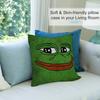 Sad P-Pepe Frog Pillow Gift Pillow Case Short Plush Sofa Decorative Gift Home Double-sided Printing Cushion