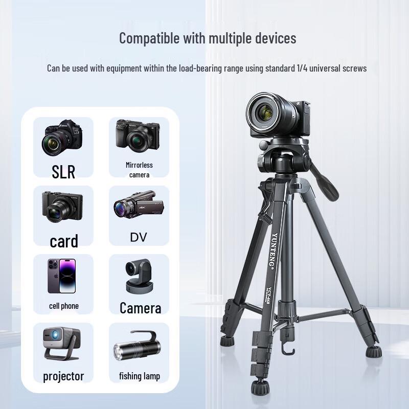 Yunteng VCT-668 Professional Aluminum Alloy Tripod
