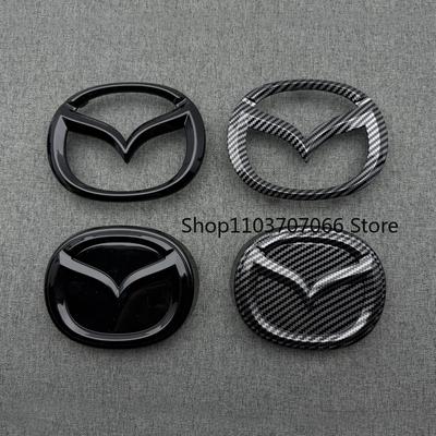 Для 2020 21 22 23 24 25 MAZDA3 AXELA Передняя решетка значок значок на багажник Замена Углеродный черный Глянцевый Модифицированные автоаксессуары