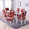 1/2/4/6 Pieces Printed Chair Cover Washable Big Elastic Kitchen Chair Covers Stretch Seat Slipcovers For Dining Room Home Decor