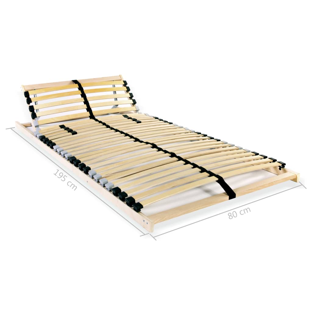 Vidaxl Stelaż Do Łóżka Z 28 Listwami, 7 Stref, 80 X 200 Cm