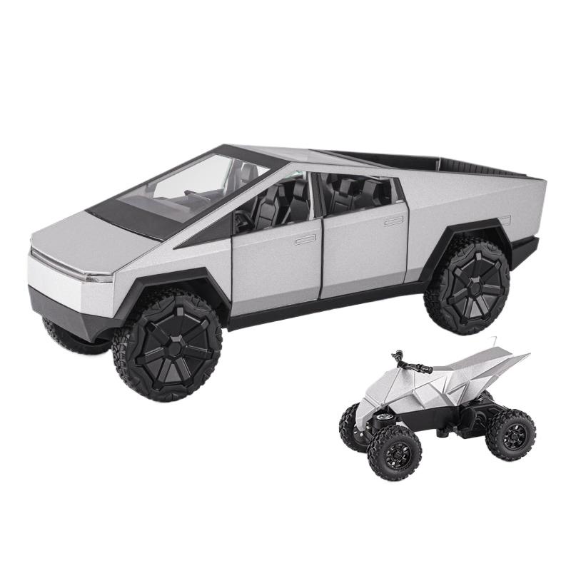 1/24 Tesla Cybertruck Внедорожник Внедорожный Сплав Литье под Давлением Металлическая Модель Бутиковые Украшения Модные Игрушки Украшения Праздничный Подарок для Парня Мальчика