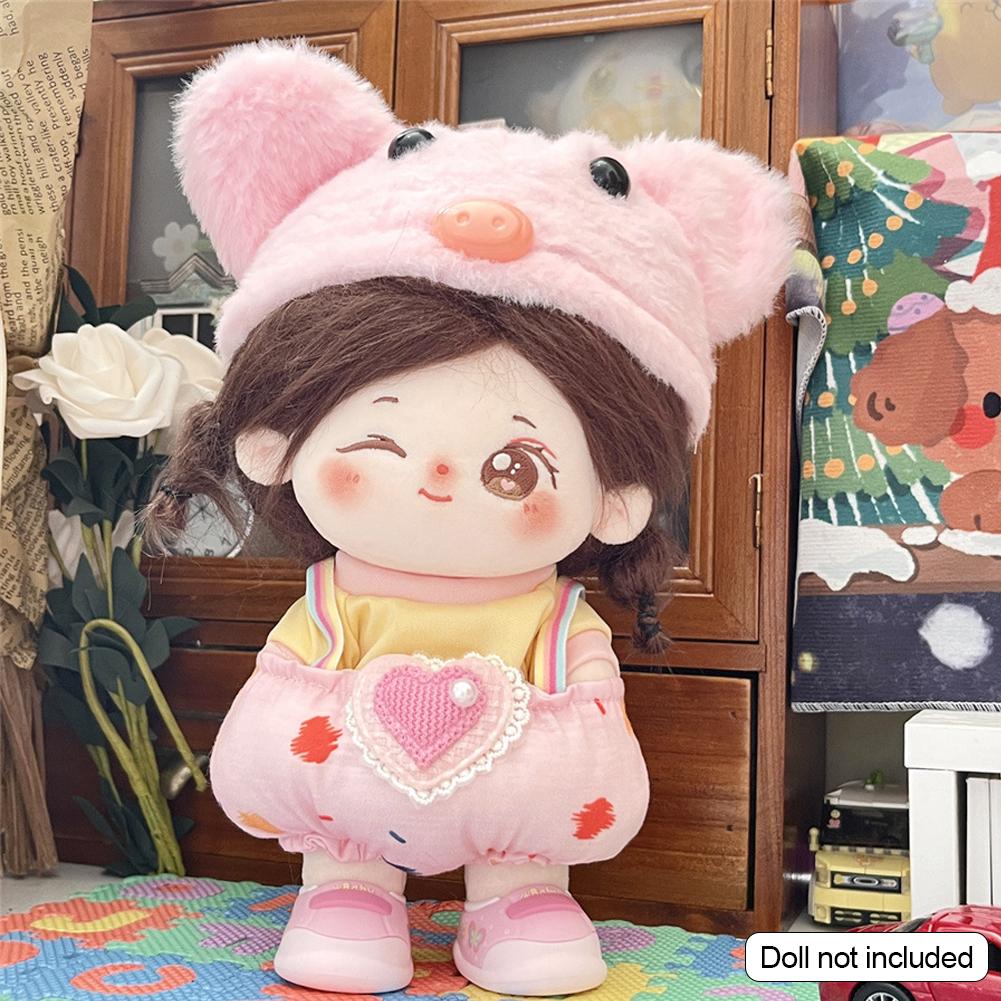 Для 20 см хлопковые комбинезоны для кукол из мультфильмов, сменная одежда для плюшевых кукол, аксессуары для игрового дома, мини-одежда