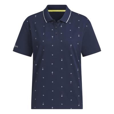 Женское поло с коротким рукавом Adidas Golf Monogram, цвет College Navy,