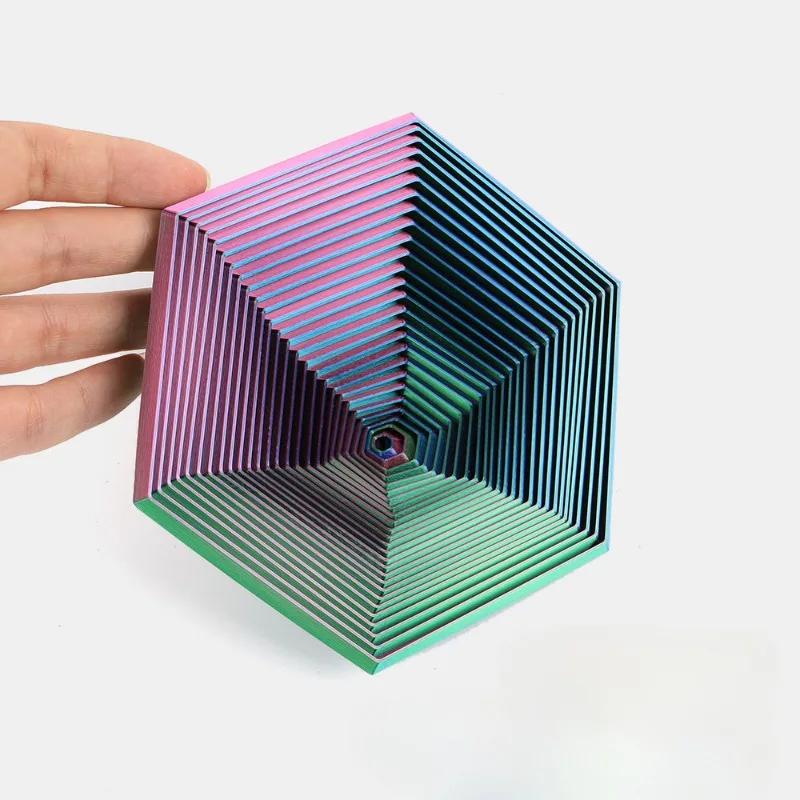 Фрактальный гексагон для fidgeting 3D-печать Highpass Снимающие стресс игрушки Антистресс Гексагон для fidgeting Расслабление Креативные настольные гаджеты