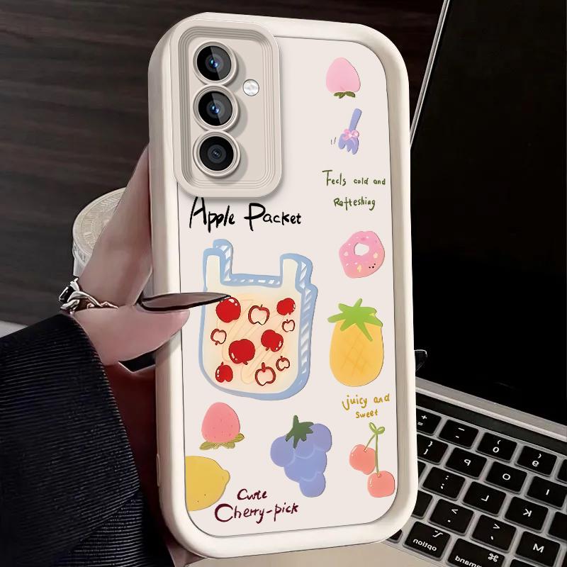 Чехол-пенал с рисунком "Фруктовая сумка" для Samsung Galaxy A53 A50 A50S A36 5G A35 A34 A33 A32 A30 A26 A24 A23 A22 A20 A16 A15 A14 A13 4G