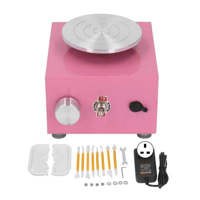 Мини гончарный круг яркий розовый устойчивый поворотный стол компактный размер в стиле тазика детский гончарный круг для детей