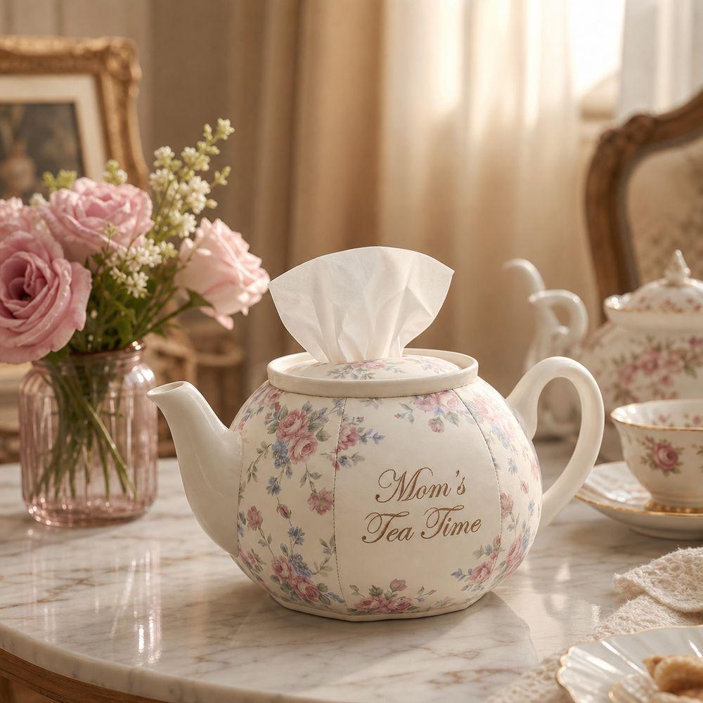 Vintage Style Floral Fabric Tissue Holder Floral Pattern Vintage Tissue Box Cover For Mom