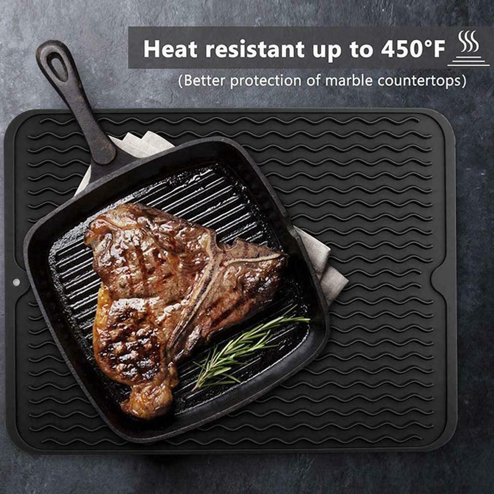 Kitchen Wave Non-slip Draining Pad Silicone Drying Mat Heat Insulation Pad Placemat Table Mat