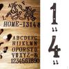 2x Литой Железный Знак Номера Дома Табличка DIY Цифровые Цифры 1 4