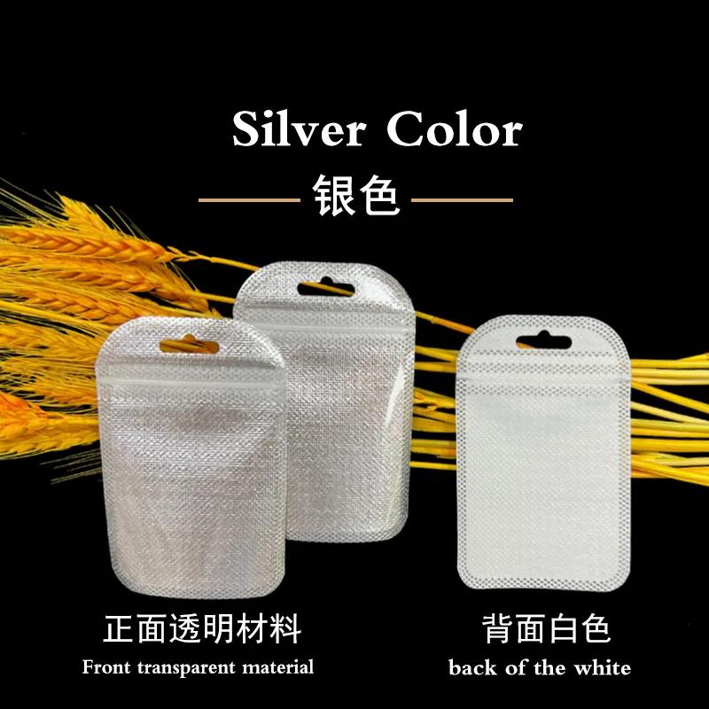 50 шт. Голографический пакет с молнией, маленький мешочек для ювелирных изделий для хранения бусин, серег, продуктов питания, упаковка для малого бизнеса, предпринимательства 7*12 см