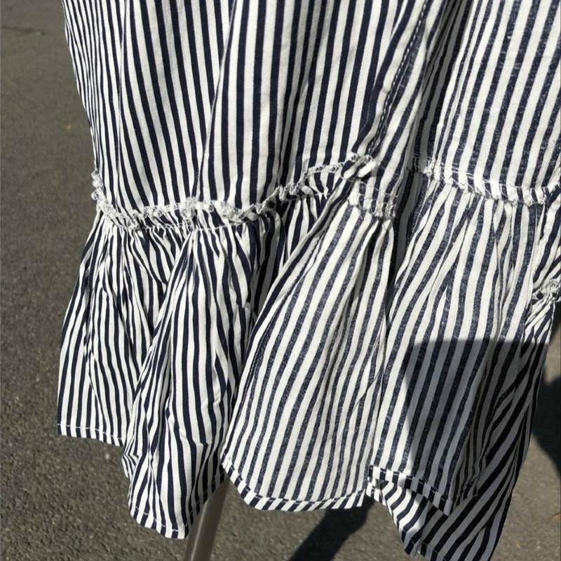 Striped Long Beach Dress Swimsuit Dress Beach Sarong Womens Swim Wear Bathing Suit Cover Ups Tunics