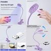 {MX} 360° Adjustable 6W UV Light Nail Dryer 7 LEDs Clip Nail Lamp Desk UV Light For Nail Gel Polish Salon Home Use