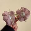 Cloth Simulation Flower Hair Claw Mesh Flower Claw Clip Fashion Rose Shark Clip  Summer