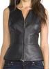 New Women's Top Real Lambskin Leather Stylish Black Handmade Party Casual Classy