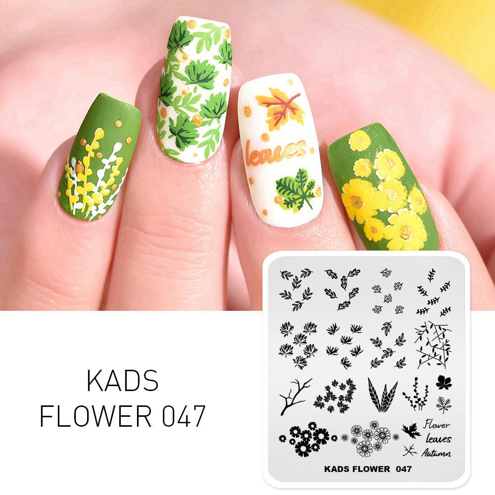 kads 53 Flower Series Nail Stamping Plates DIY Manicure Stamping Plate for Nail Art Template Nail Art Stamp Plates