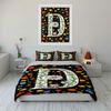 Daisies, letter "D," colorful circles. Bedding sets Duvet cover sets Duvet covers Pillowcases(1 * Duvet Cover 2 * Pillowcases without duvet insert)