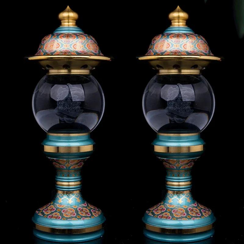 Алюминиевый сплав Чаша для воды Подношение Буддийские фонари Ваза Поднос для фруктов Подставка для свечи Церковная трубка Буддийские принадлежности Домашний декор