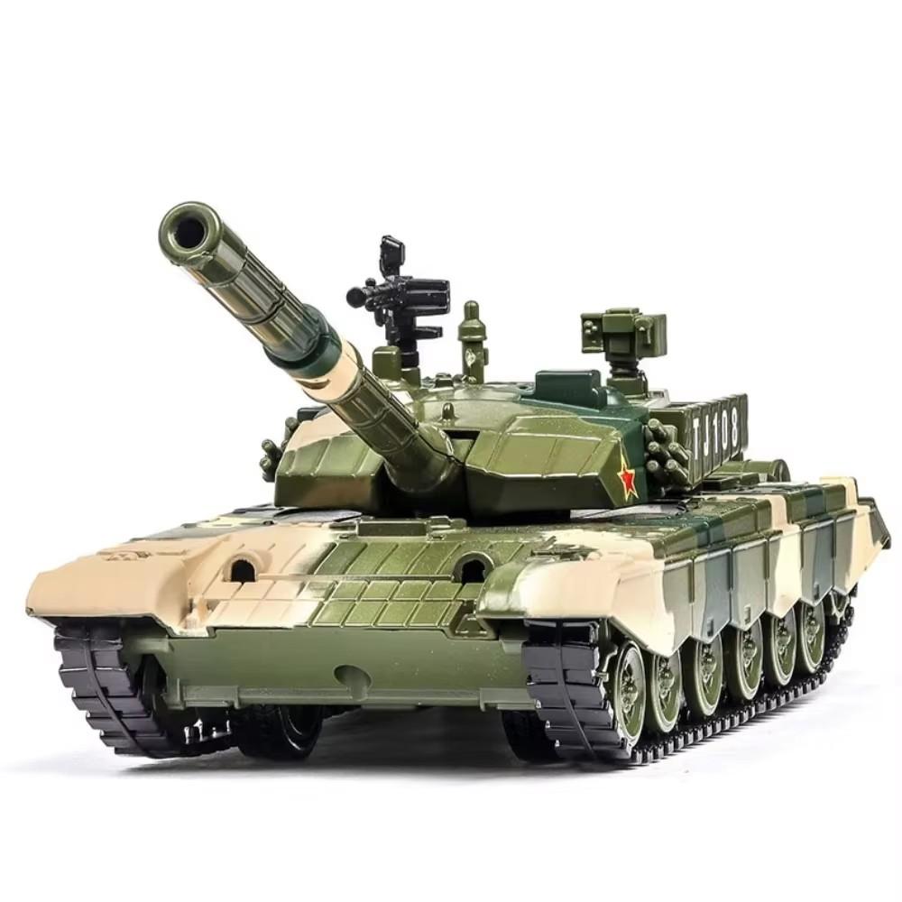 1:32 Тип ZTZ-99 Модель Транспортера Танков Игрушечный Автомобиль Сплав Литье Под Давлением Транспортные Средства Металлический Кузов Звук Свет Резиновые Шины Игрушки для Детей