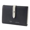 CELINE Medium strap Bi-Fold Wallet Black / beige Calfskin Women Used