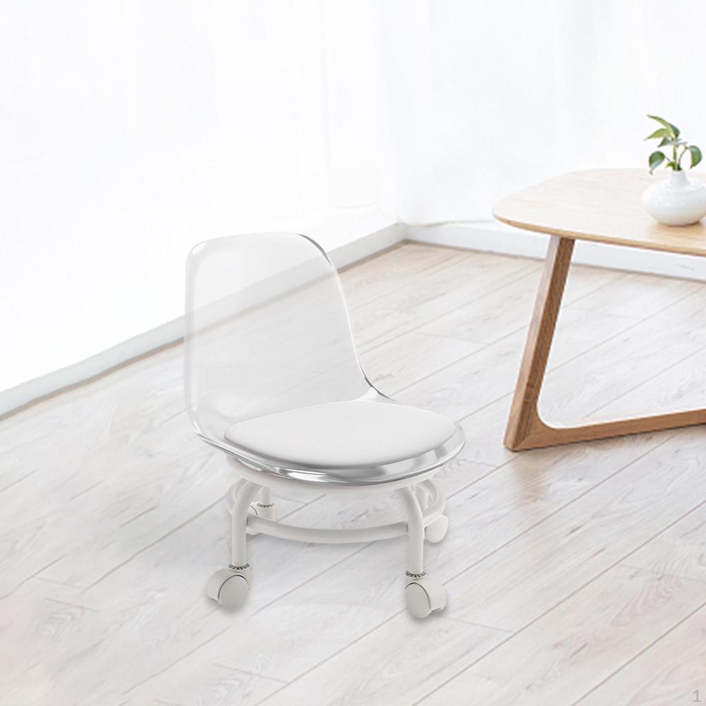 Adjustable Height Rolling Stool for Home and Office