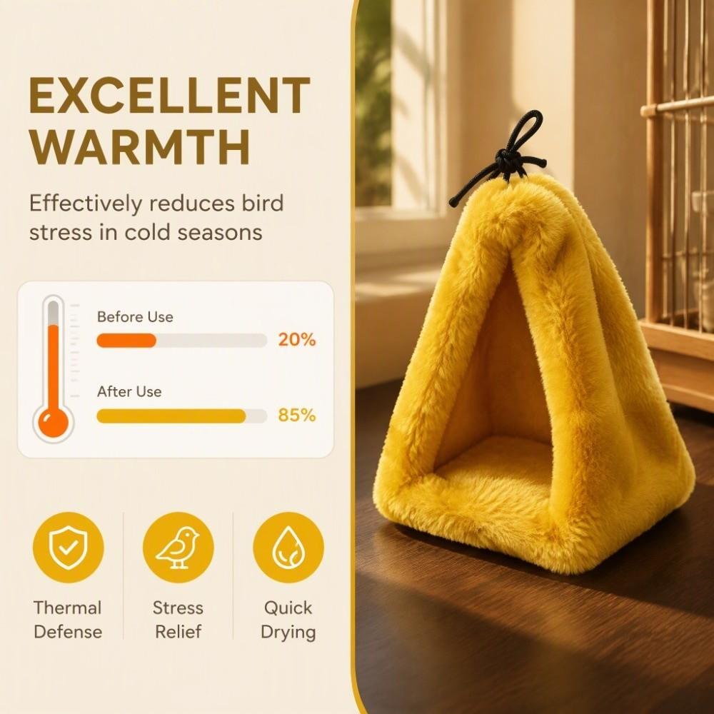 Hanging Hammock Bird Snuggle Hut Foldable Design Fleece Bird Blanket Cozy Bird Bed For Parakeet