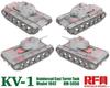 Ryfield Model Soviet Army Armored Enhanced Cast Turret Mounted Movable Track Plastic Model RFM5056 1/35 KV-1 Mod.1942
