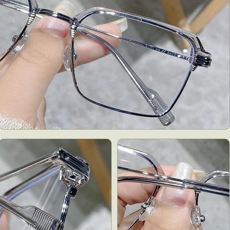 Stylish Half Frame Myopia Glasses Metal Trend Fashion Anti-Blue Light Near Sight Eyewear Women Short-Sighted Eyeglasses