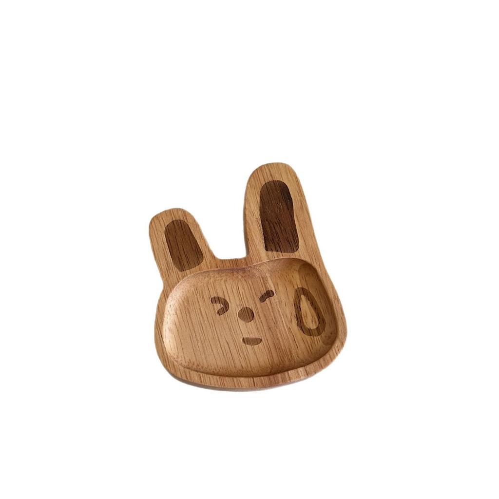 Cartoon Pattern Handmade Dipping Dish Pickled Vegetables Cartoon Rabbit Thickened Snack Plate Condiment Cute Housewear