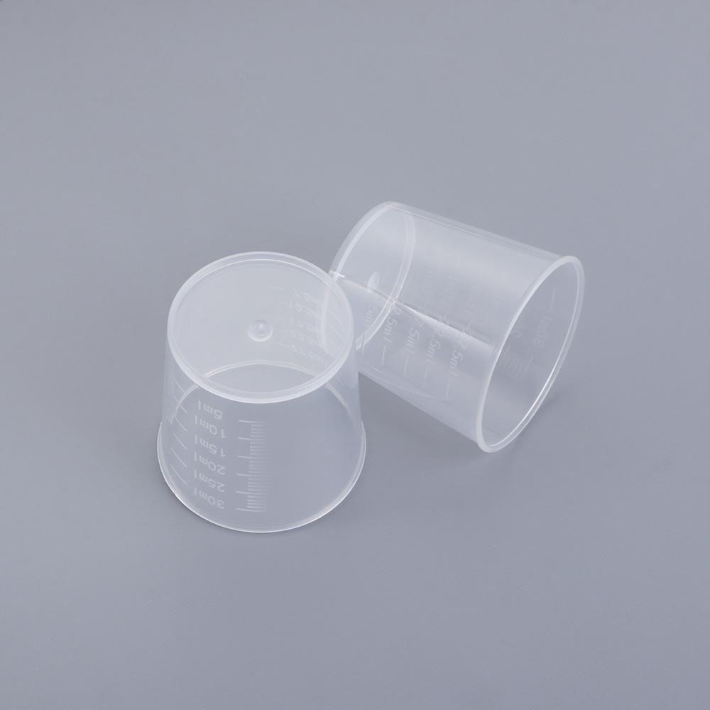 Paint Medicine Pills Plastic Transparent Graduated Cups Measuring Tool Container Scale Cups