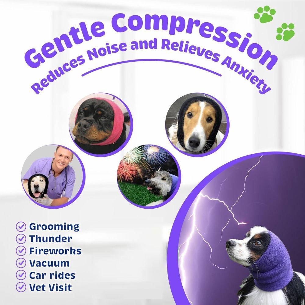 Снятие тревожности Успокаивающие наушники для собак Защита слуха Гетра на шею для собак Новая толстовка с капюшоном-сумкой для питомца