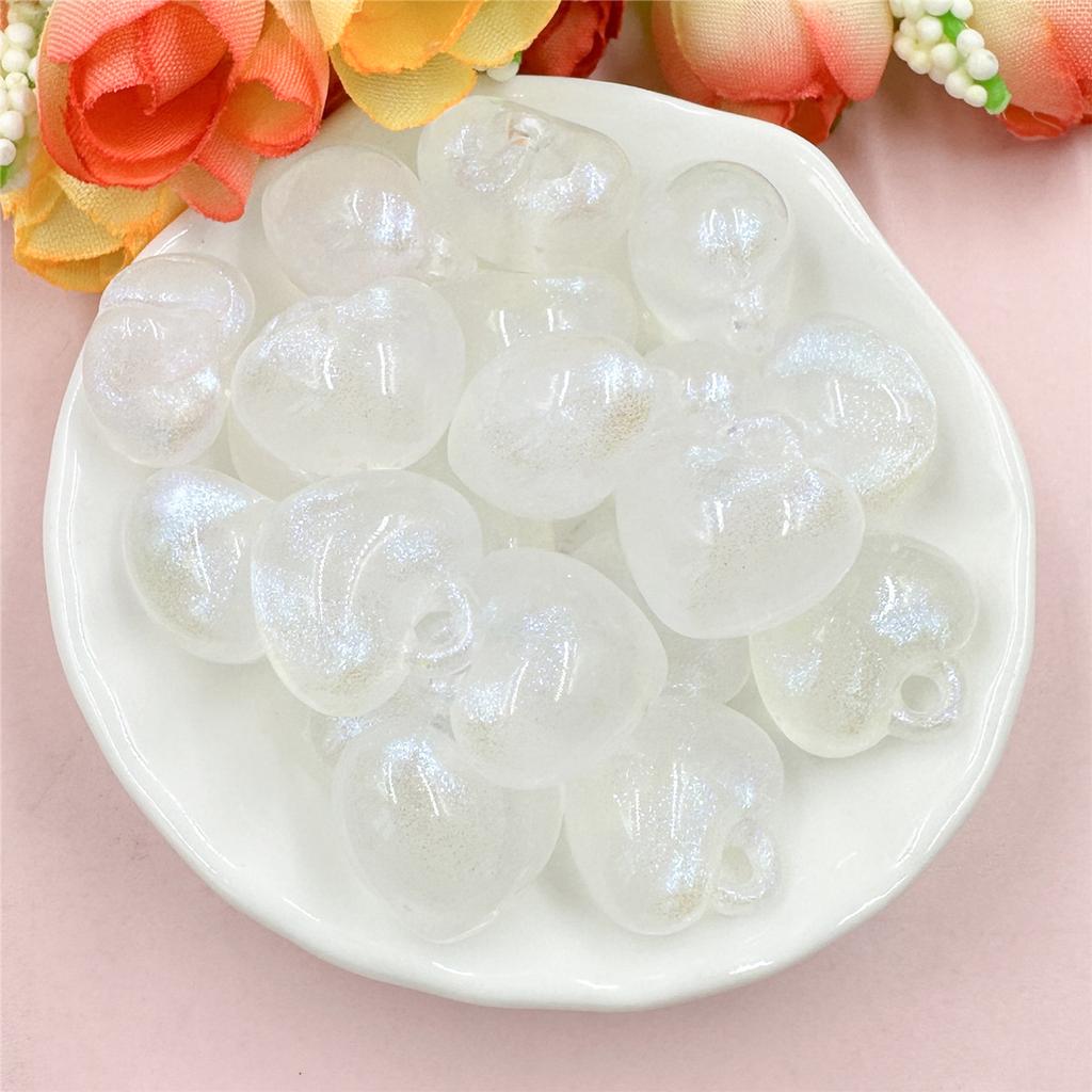 30 шт. 17,5*17,5 мм желе цвета акриловые персиковые сердечки свободные бусины DIY ювелирные аксессуары для изготовления браслетов и сережек