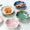 Flower Shape Ceramic Dish Mini Kitchen Seasoning Saucer for Home Restaurant Snack Dessert Tray Tableware Decor Kitchen Supplies