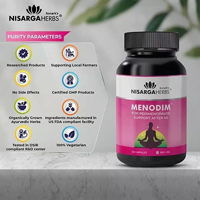 Менодим (60 кап), Menodim Peri Menopause Support,  Nisarga Herbs
