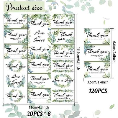 Arricraft 120 шт. Свадебная оберточная бумага для конфет, Спасибо Зеленые мини-обертки для шоколадных батончиков, Любовь - это сладко, Наклейки-этикетки для шоколадных батончиков для гостей, Свадьба