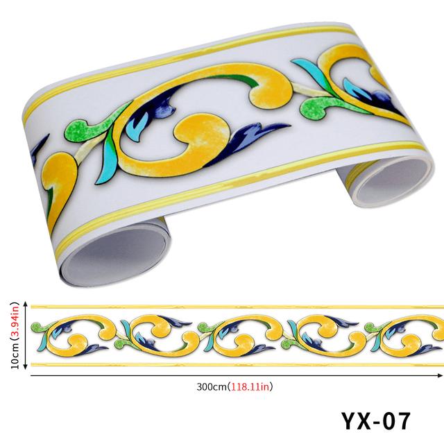 Съемный бордюр для пола, самоклеящиеся наклейки на плитку, пилинг-палка для гостиной, водостойкий настенный декор, линии, наклейки для кухни, ванной комнаты