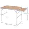 3ft Aluminium MDF-Top Folding Picnic Table Portable Camping Table