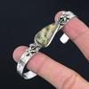 925 Sterling Silver Pear Natural Bumble Bee Jasper Unique Flower Bangle Bracelet