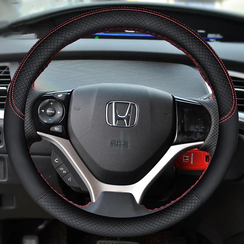 Car Steering Wheel Cover Anti-slip Braid Artificial Leather For Honda Civic Civic 9 2012 2013 2014 2015 Car AccessoriesYJ4
