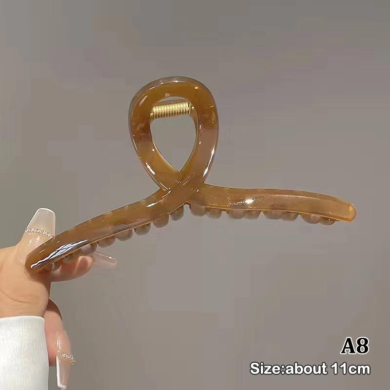Модные заколки для волос больших размеров для девочек и женщин, прозрачные когти для волос, зажим для хвоста, аксессуары для волос в виде краба, головные уборы