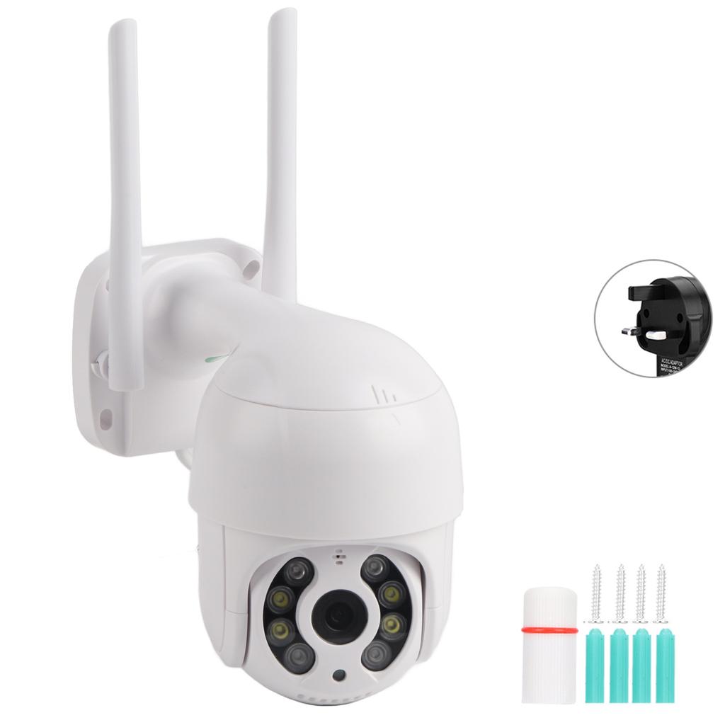 2in IP66 Proof PTZ Dome Camera 1080P WiFi 8 Lights Security Surveillance Work with Icsee