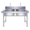Beifu 304 Stainless Steel Commercial Double Basin Sink with Workbench