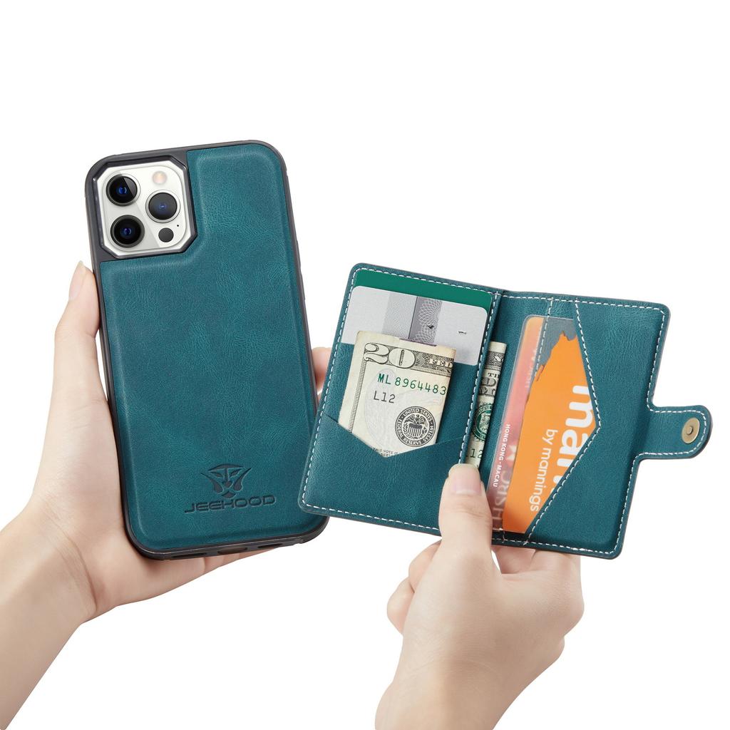 2 In 1 Magnetic Detachable Wallet Phone Case, PU Leather Card Slot Shockproof Cover For IPhone 17 Pro 16 Samsung  