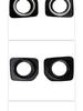 Land Rover Discovery 4 Fog Light Bezels, Silver/Black, LR051335/6/7