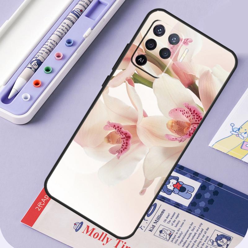 Orchid Flowers Colorful For Oppo A17 A18 A94 A74 A54 A15 A38 A58 A78 A98 A40 A60 A80 A16 A76 A96 A57 A77 A5 Pro Case