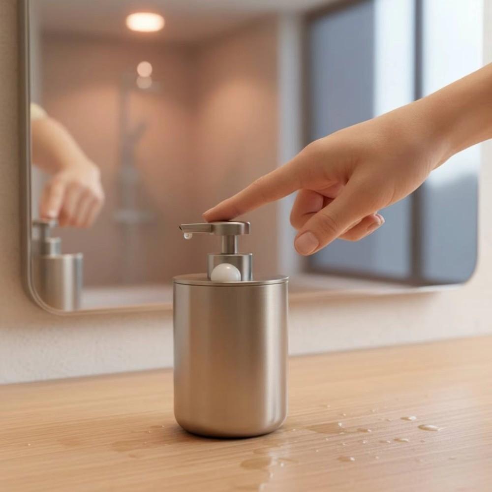 160ml Stainless Steel Soap Dispenser Leakproof Lotion Dispenser Soap Lotion Bottle Bathroom