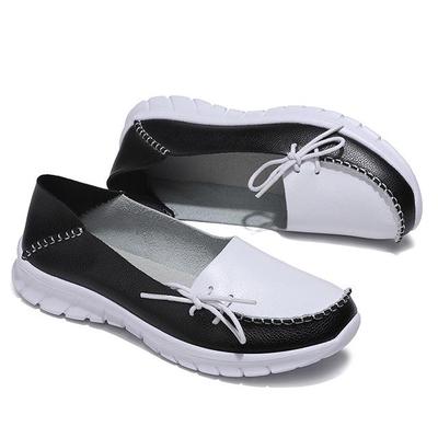 Осенняя женская обувь высокого качества из натуральной кожи без шнуровки на плоской подошве, женские лоферы на плоской подошве, женская обувь