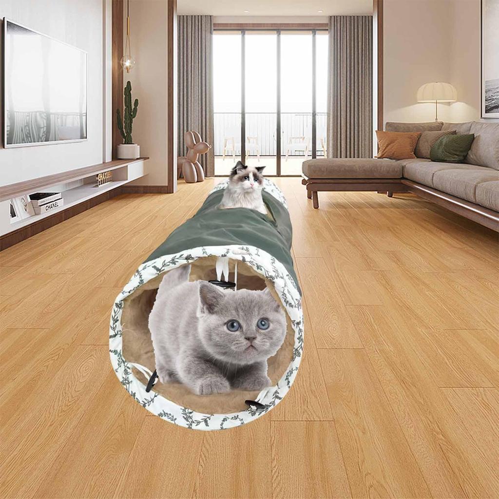 Игрушки для кошек в виде туннеля, складная труба, скрытая интерактивная игрушка для кошек, живущих в помещении